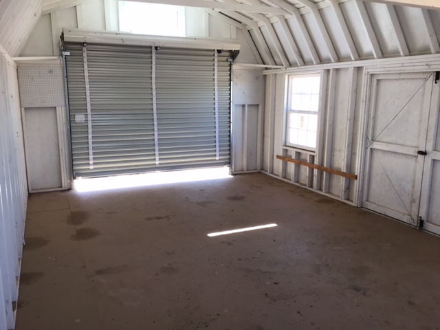 14x24 Lofted Garage (Gray/ White)