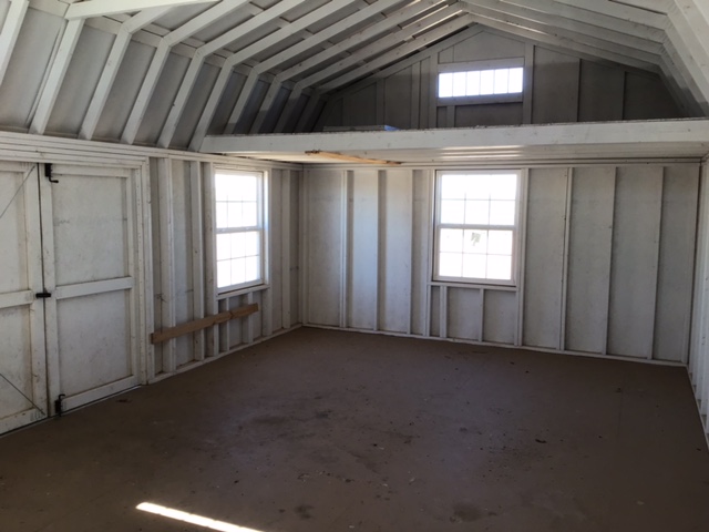 14x24 Lofted Garage (Gray/ White)
