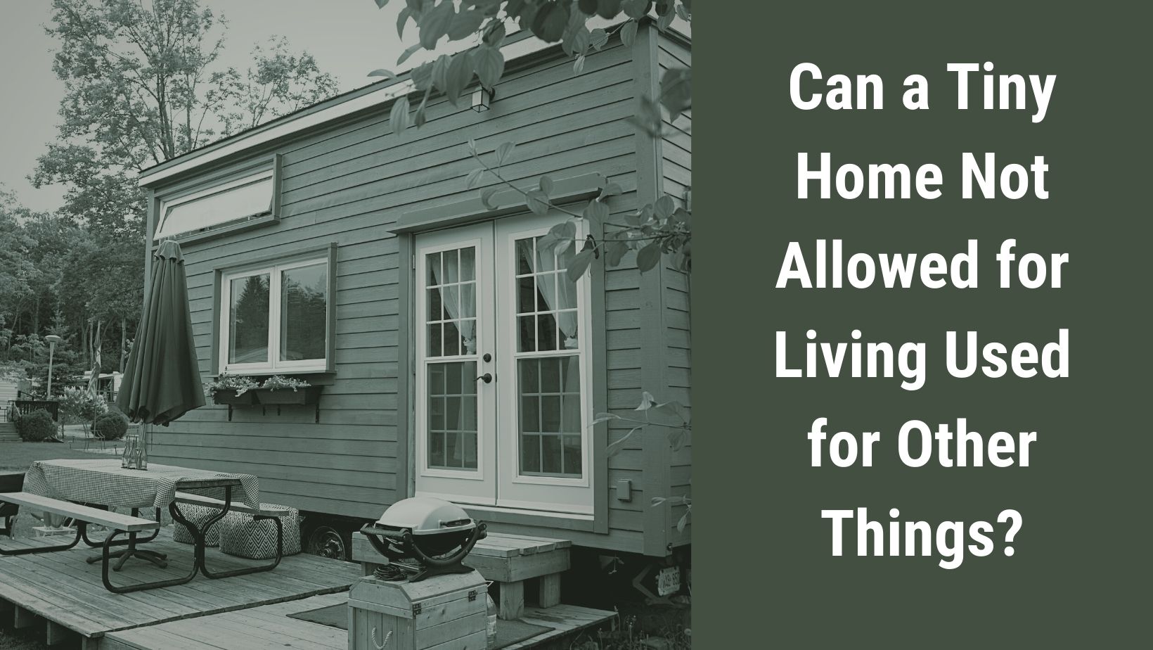 Tiny Home Not Allowed for Living Used for Other Things