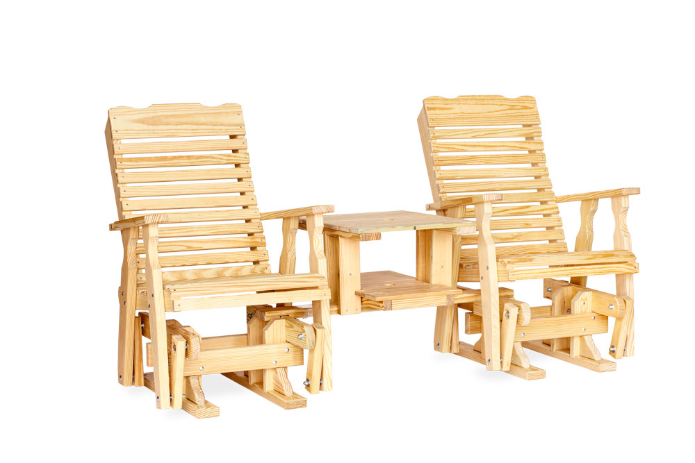 Curve-Back Dbl Glider w/Table