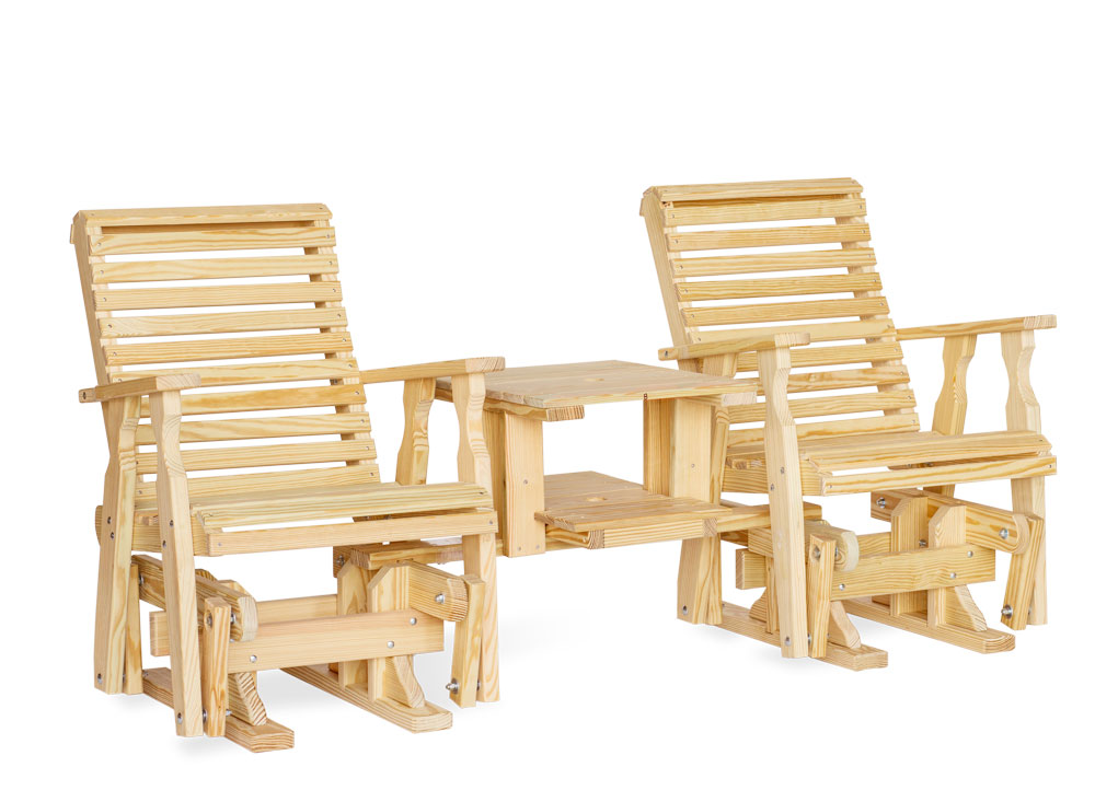 Roll-Back Dbl Glider w/Table