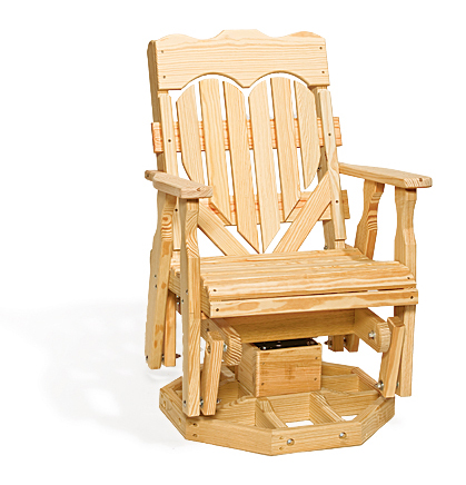 High-Back Heart Swivel Glider