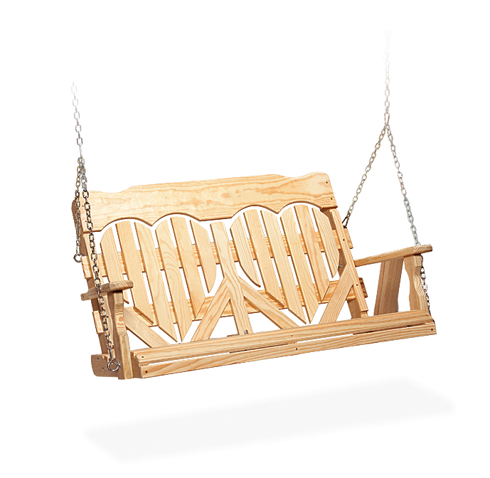 6′ High-Back Heart Porch Swing