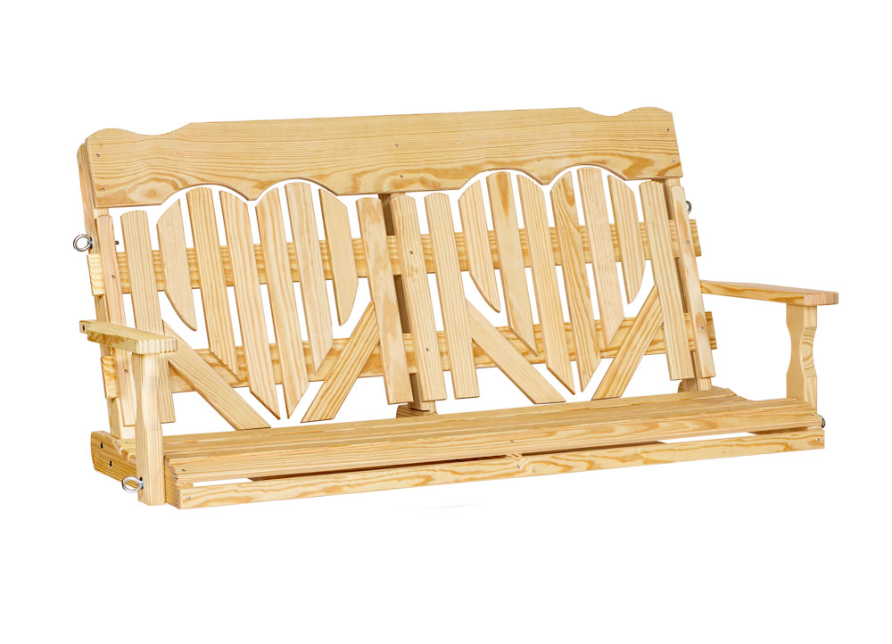 5′ High-Back Heart Porch Swing