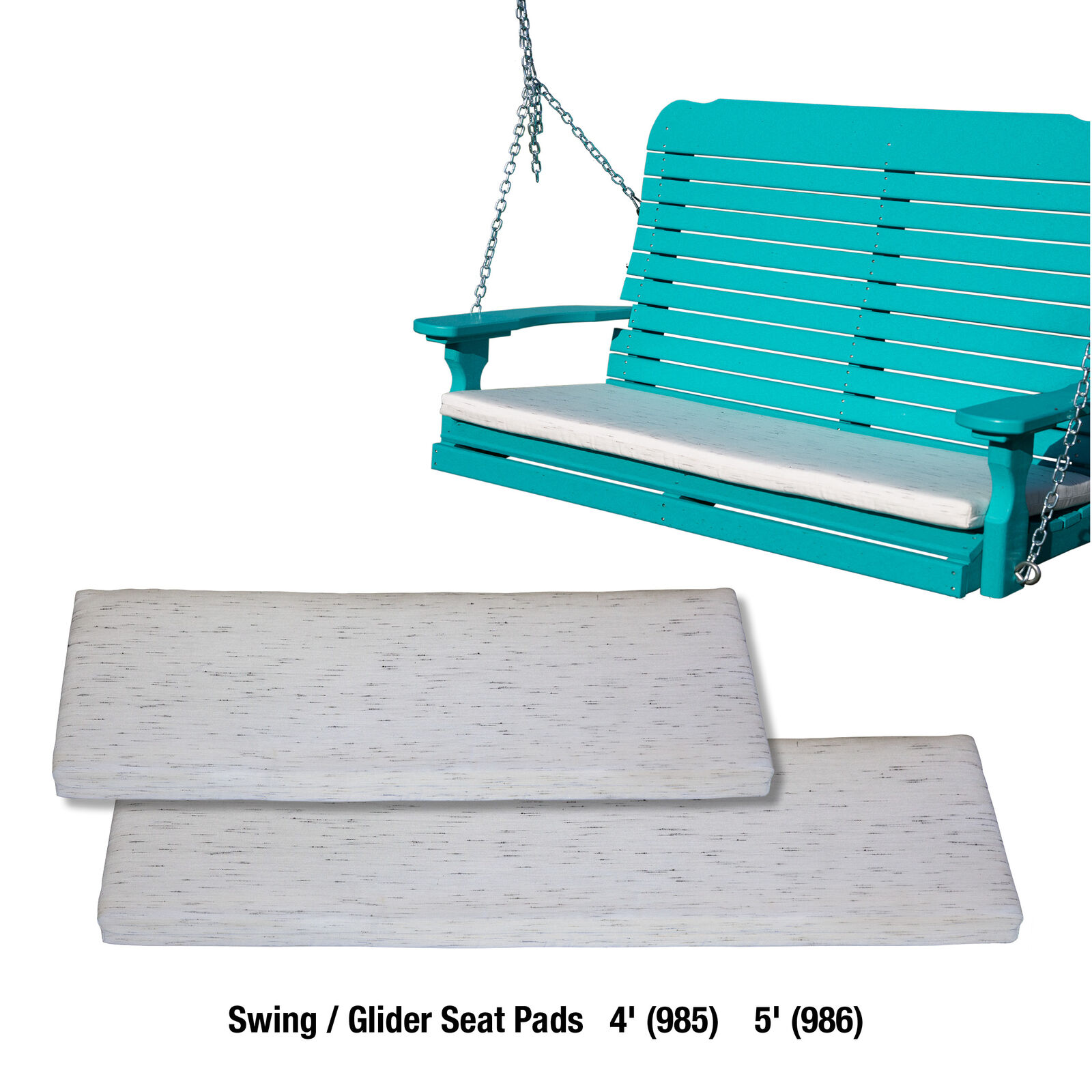 Seat Pad  46”W x 17″D for all 4′ Swings, Gliders, Benches