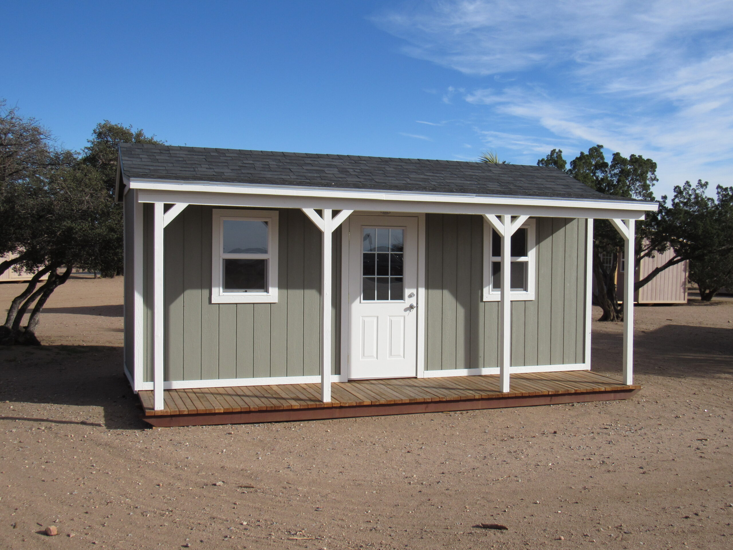 20×8 Tall Peak Porch 8 Including a 4 foot porch.