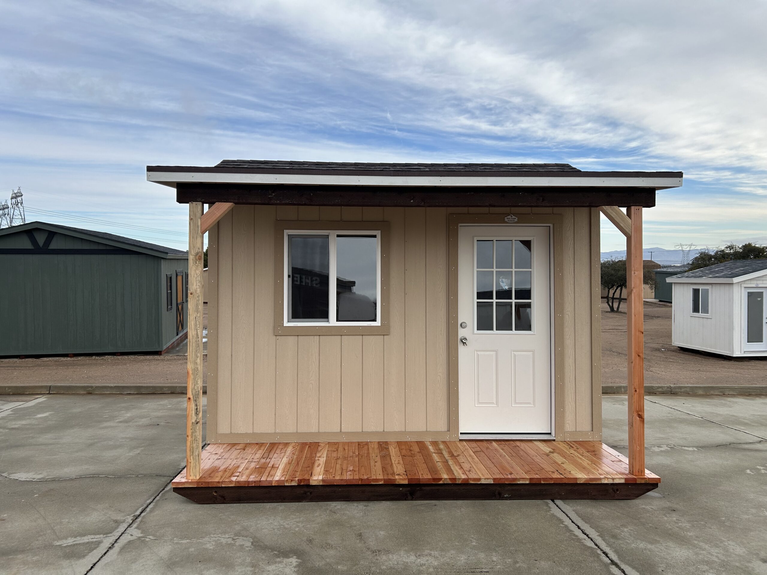 12×8 Tall Peak Porch 8 Stock# 11960 *