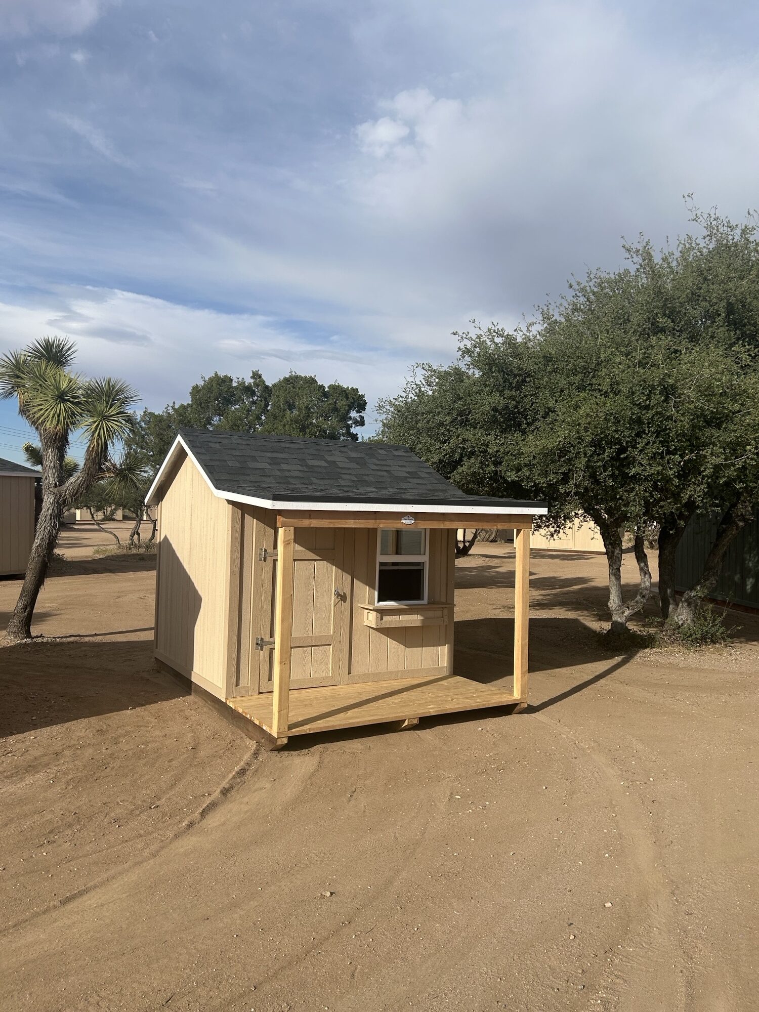 8X8 Enchanted Cottage Playhouse with porch (8×12 Footprint) Stock # 11983