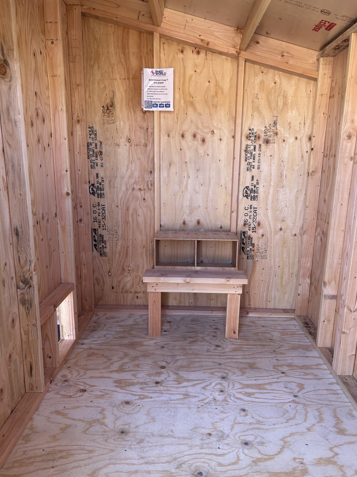50/50 Animal Keeping Shed 8x12 Peak 7 STK #12044