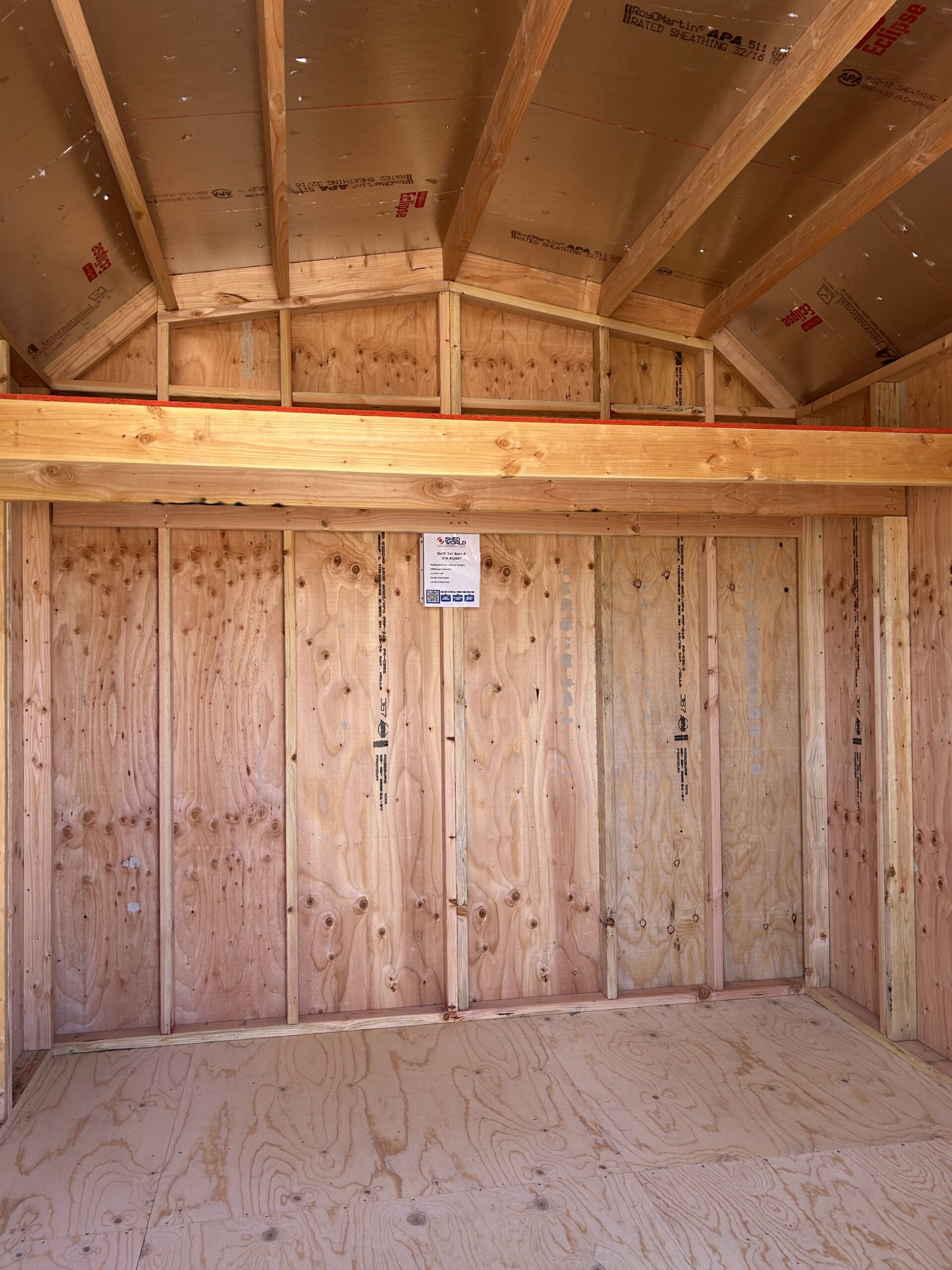 12x10 Tall Barn 8 with Loft STK 12007