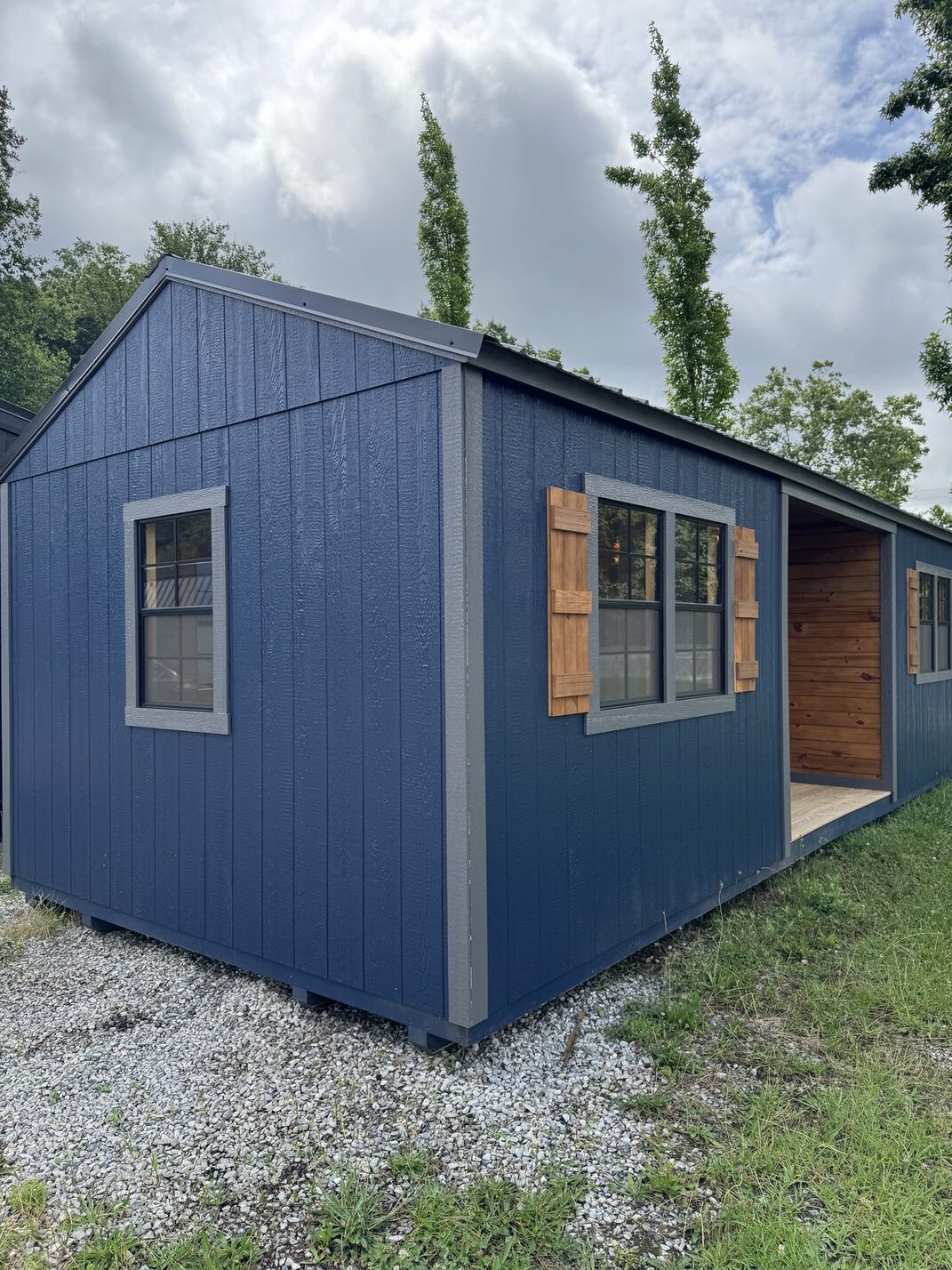 12×28 Painted Cottage Corner Porch
