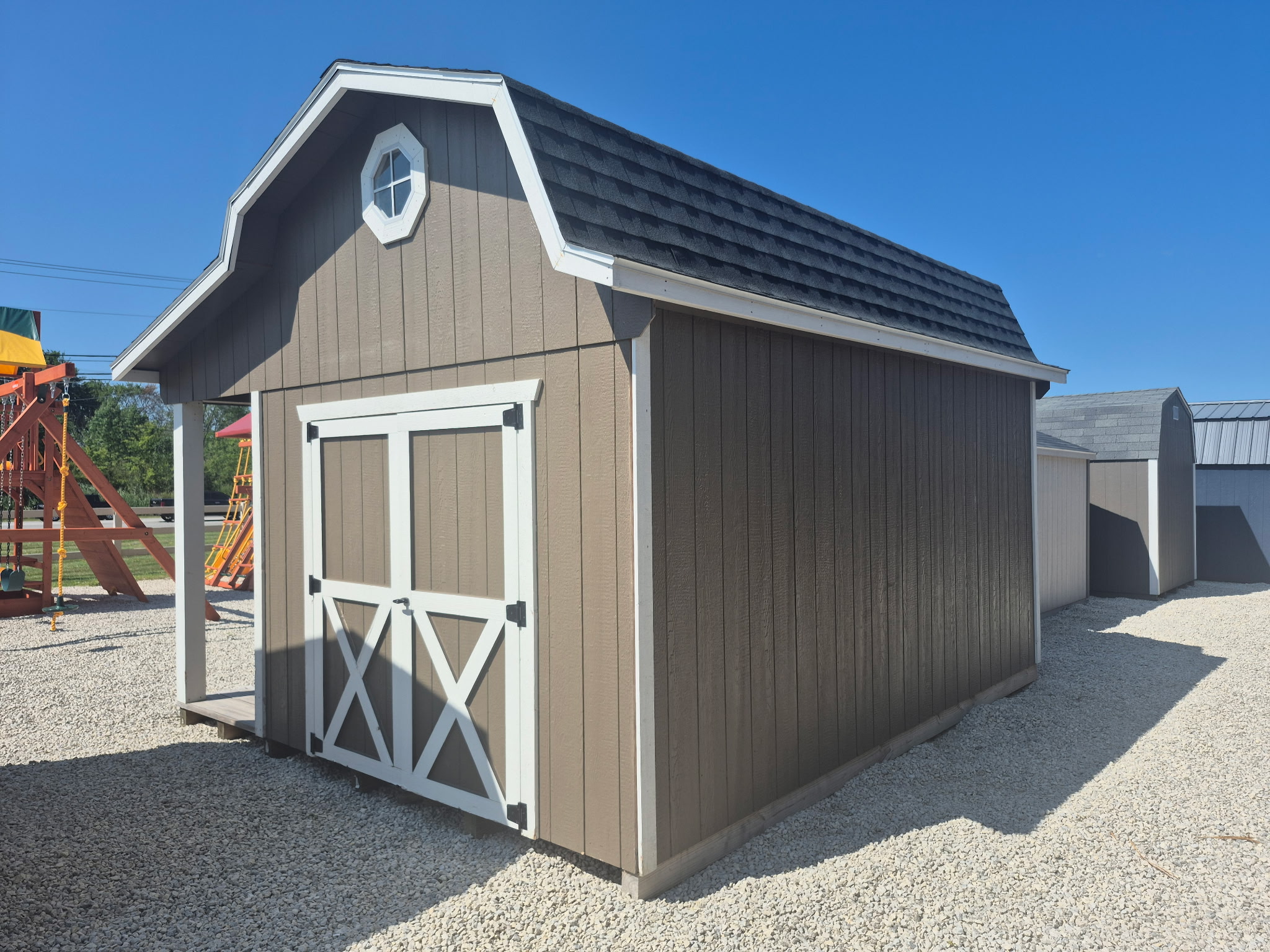 #40 10’x16’ 4’ Porch Barn DISPLAY MODEL 7’walls