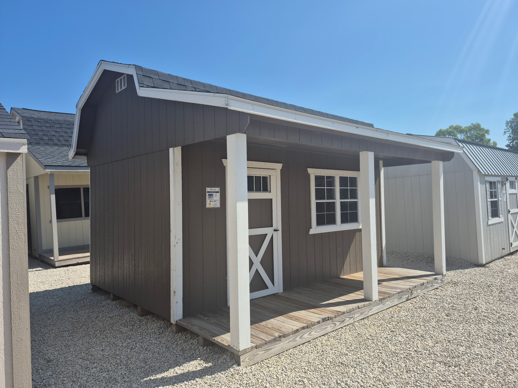 #40 10’x16’ 4’ Porch Barn DISPLAY MODEL 7’walls