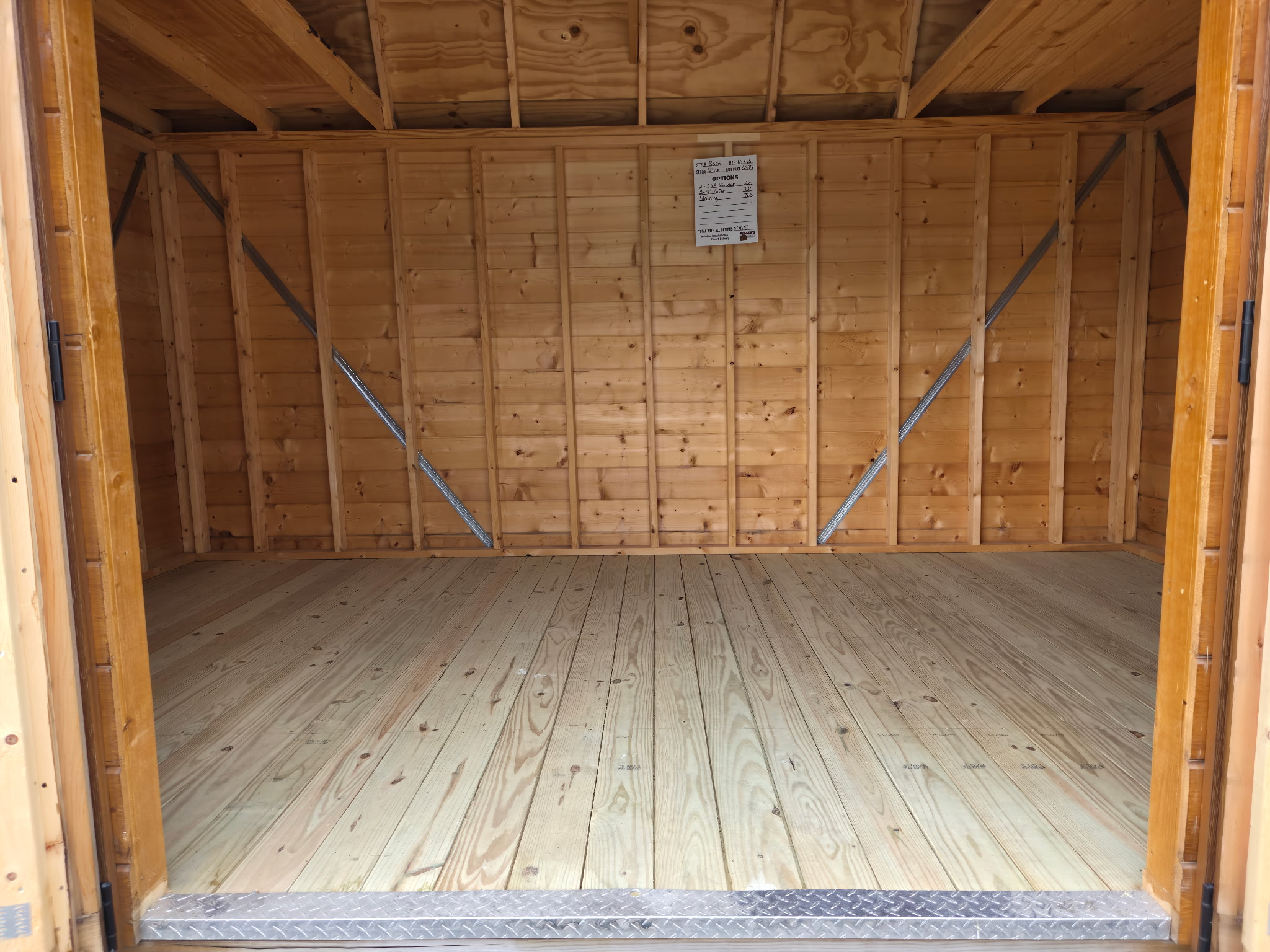 #48 10'x16’ Pine Hi-wall Barn Display Model 7’ walls