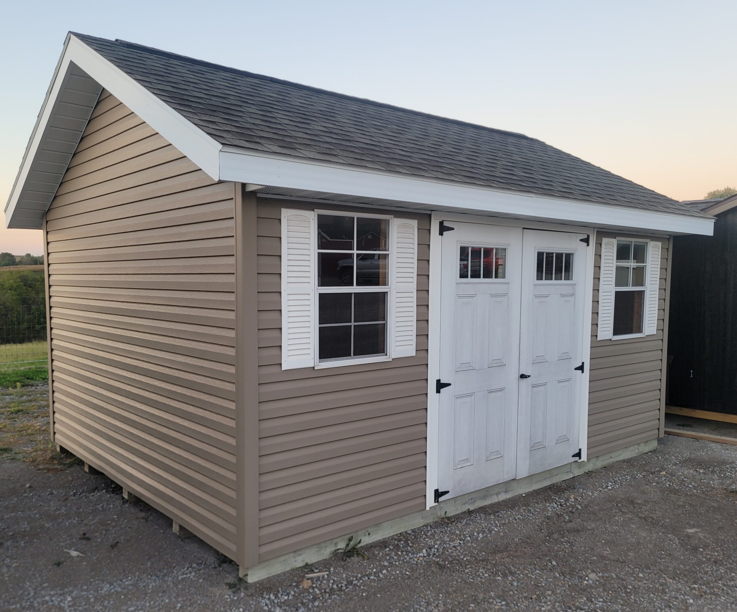 #03 12’x16′ 10″ Vinyl Ultimate Gable – Display Model  “Local Delivery ONLY”