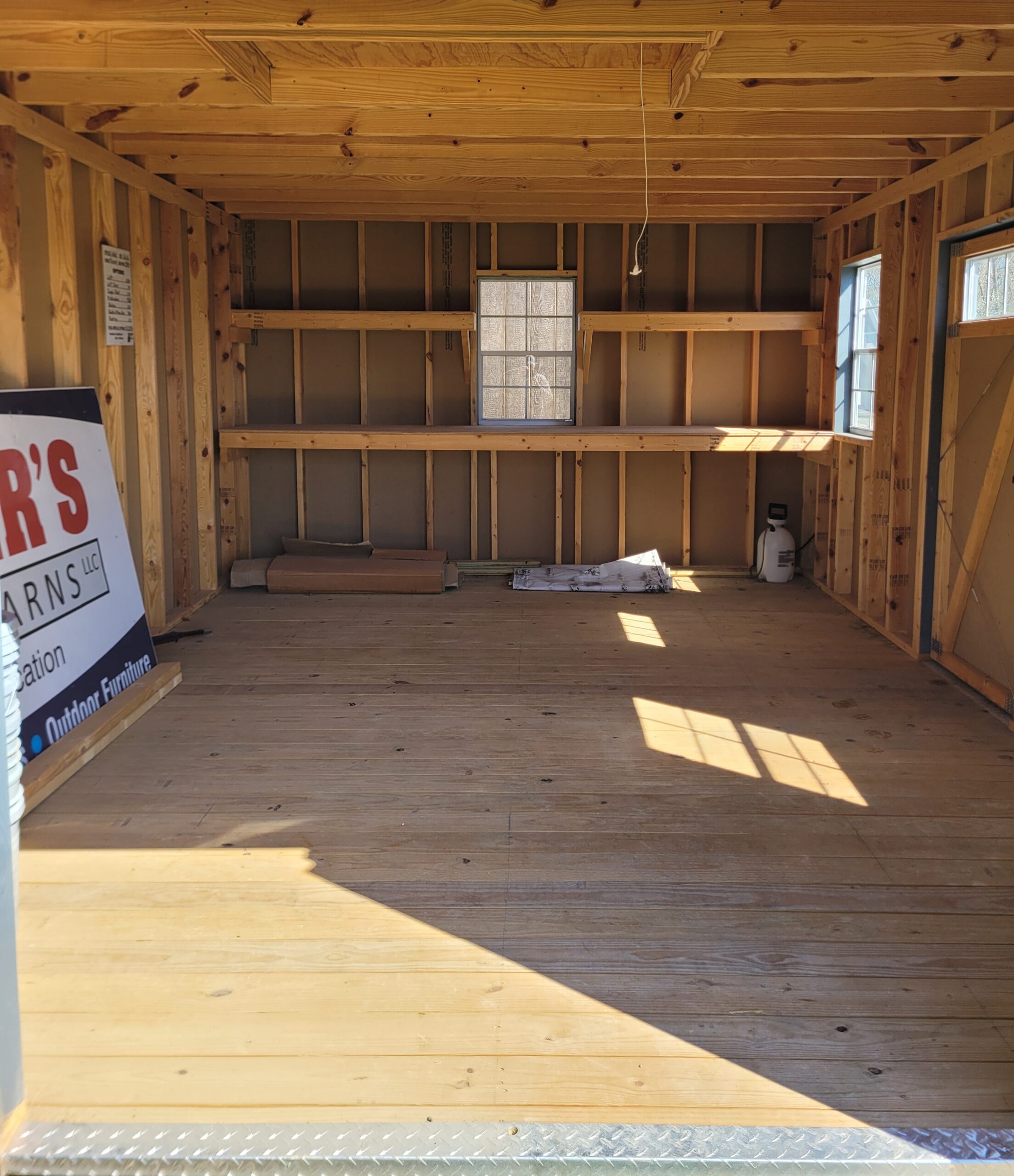 #72 12'x16' 8ft wall Hi-wall lofted Barn with pull down stairs