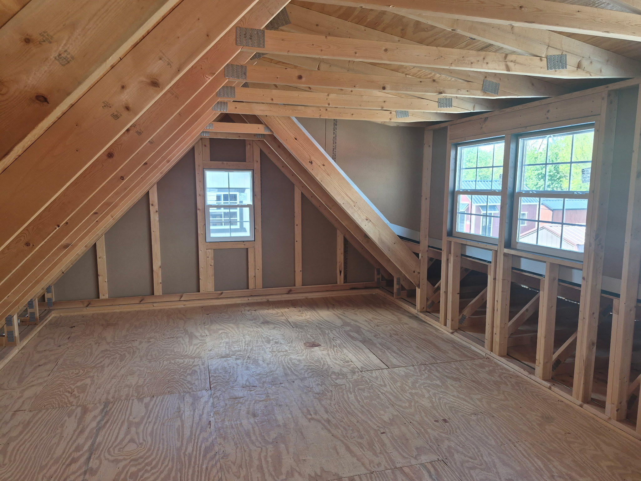 #38 14’x24’ A-Frame Display Model 6’ Porch 16’ Dormer