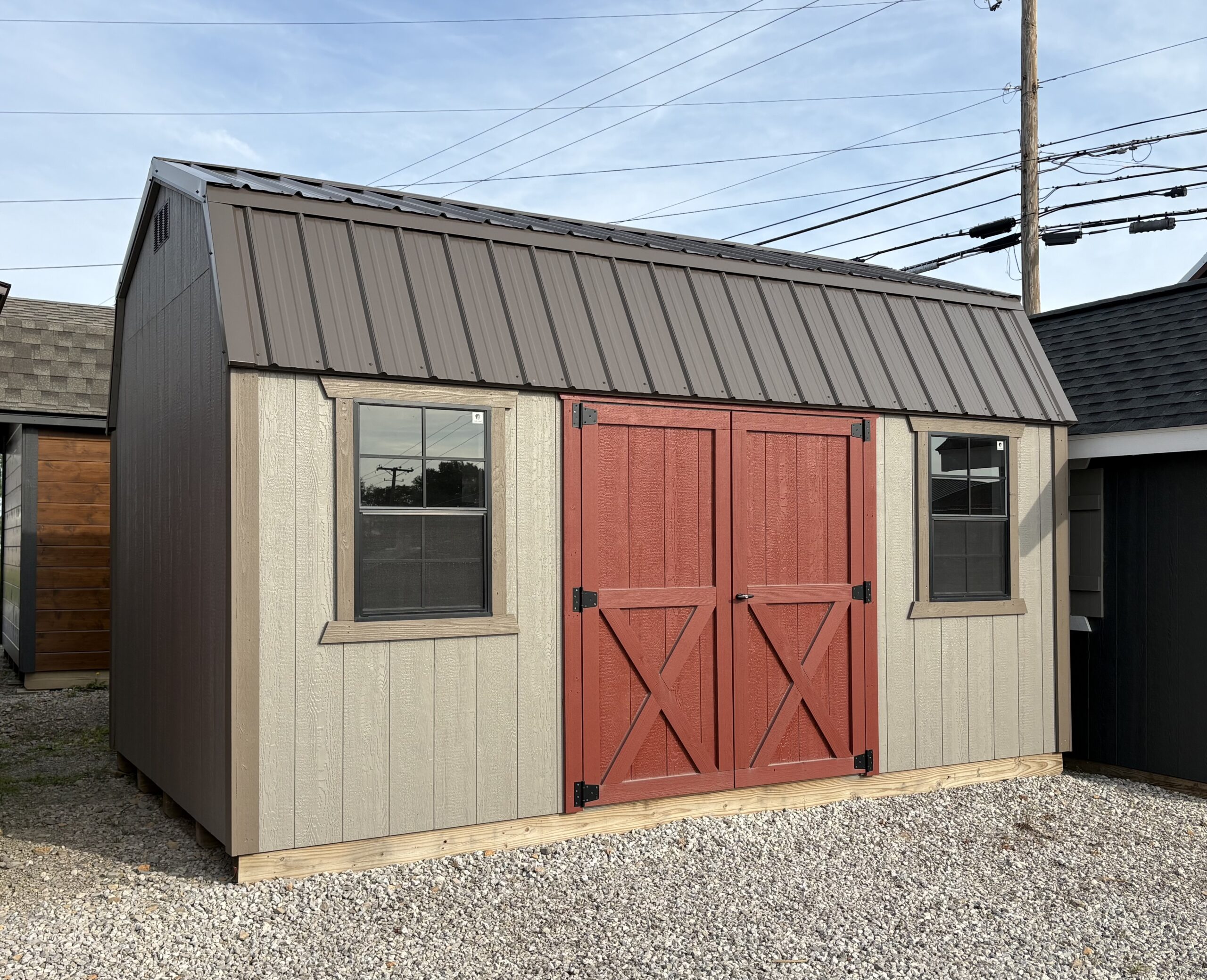 #56 10’x16’ Standard Barn 6’walls Display Model