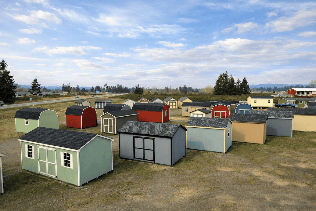 Sheds on lot