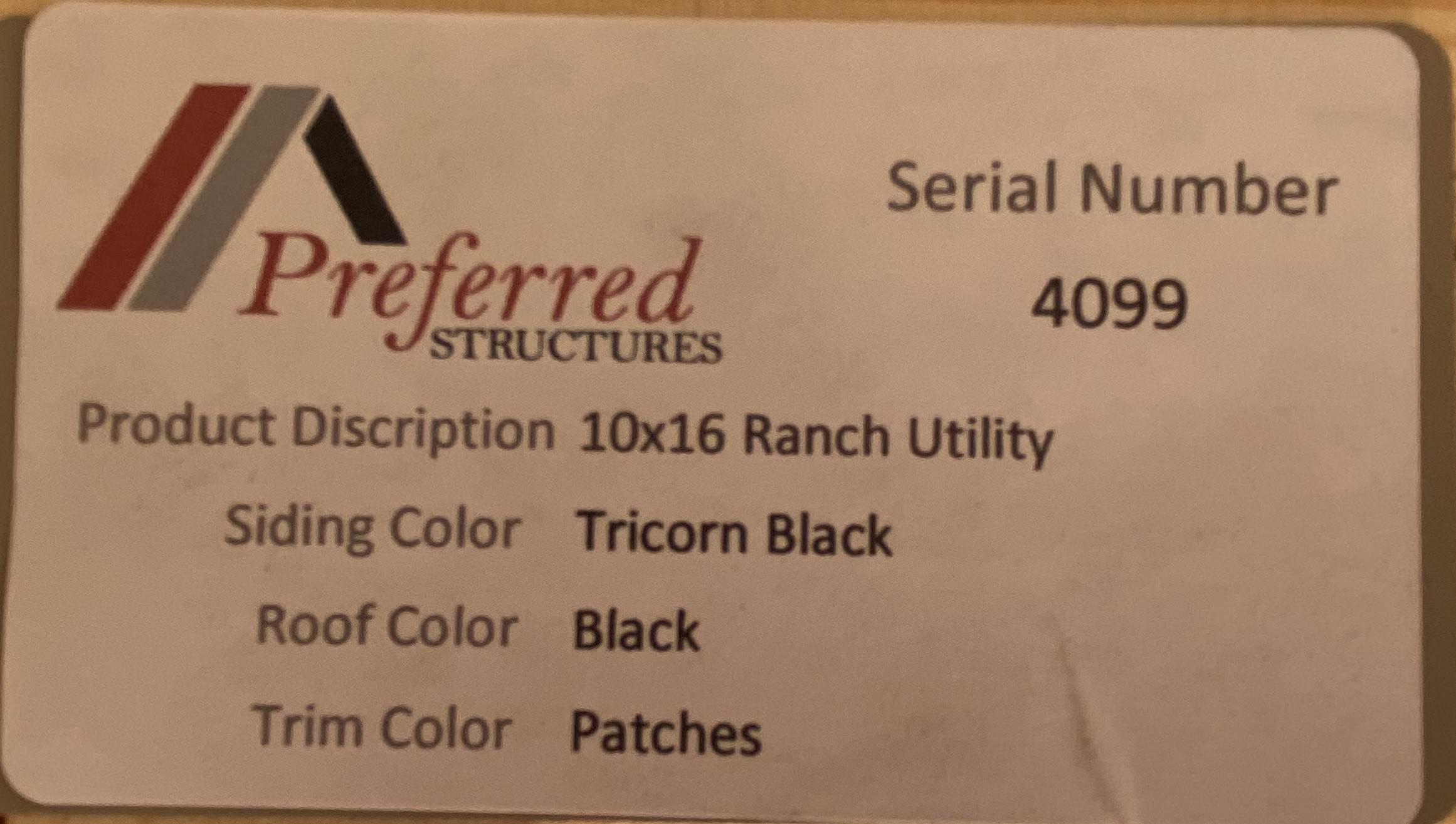 Ranch Utility 10 x 16