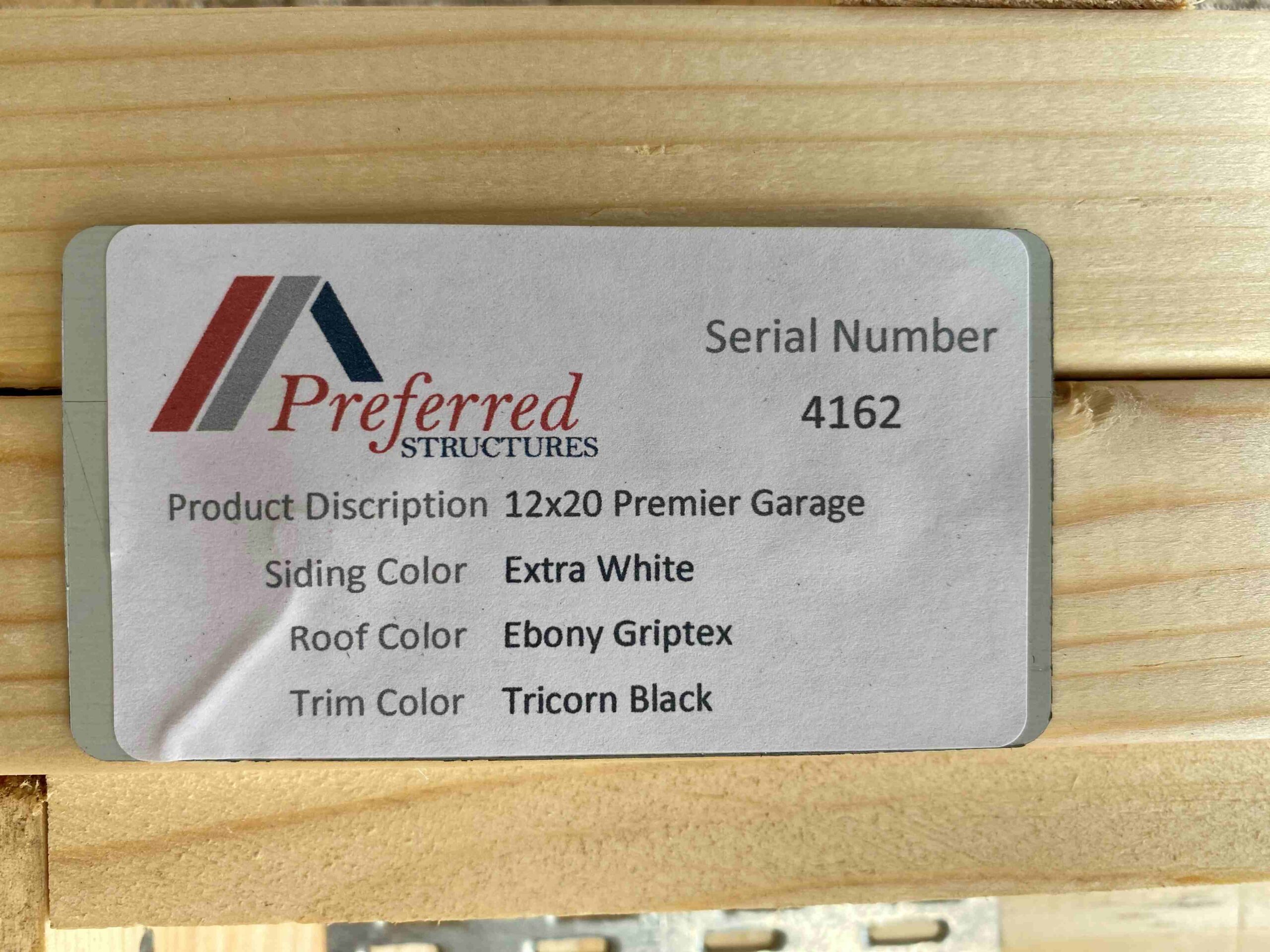 Premier Garage 12 x 20