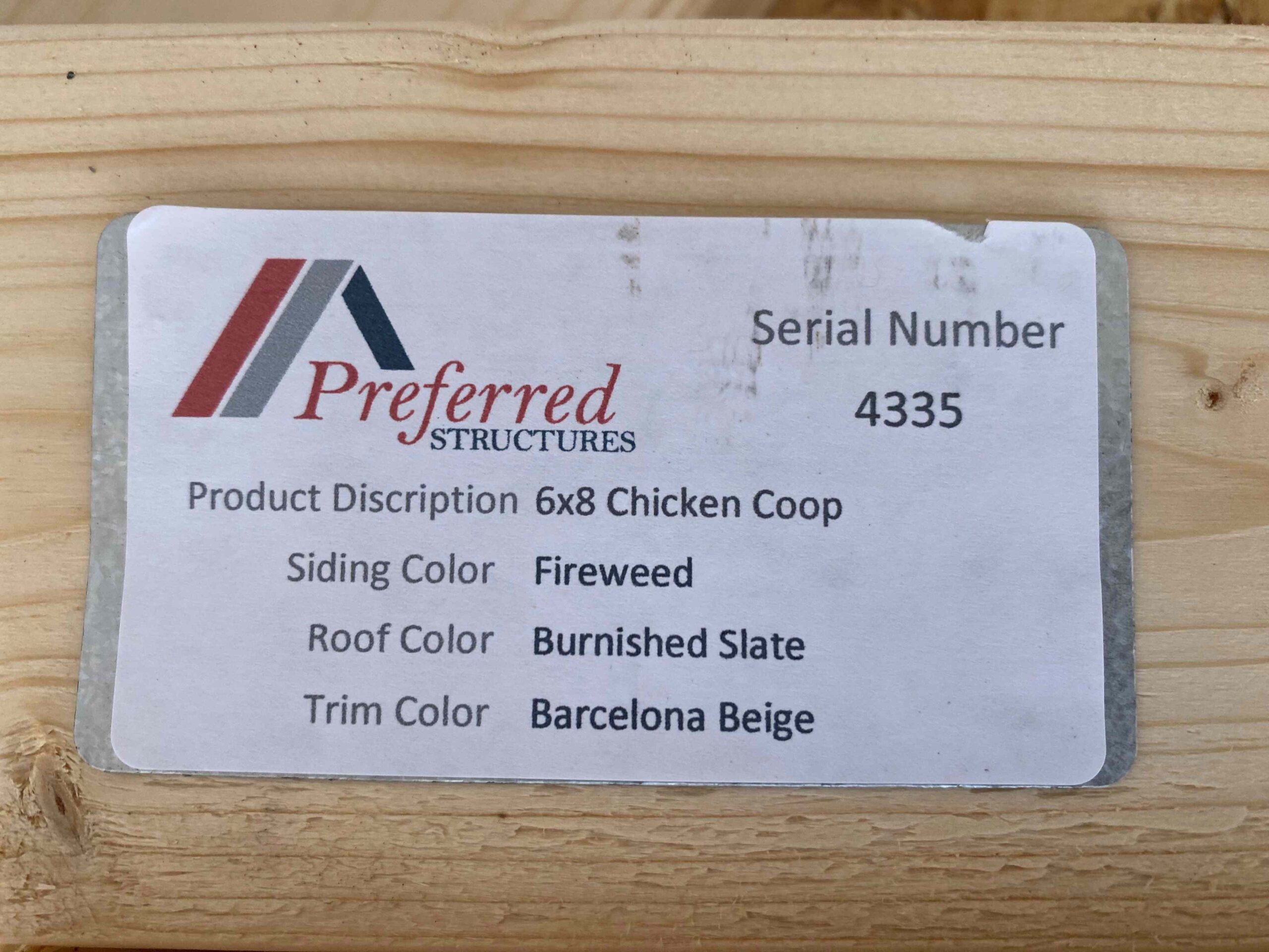 Chicken Coop 6 x 8