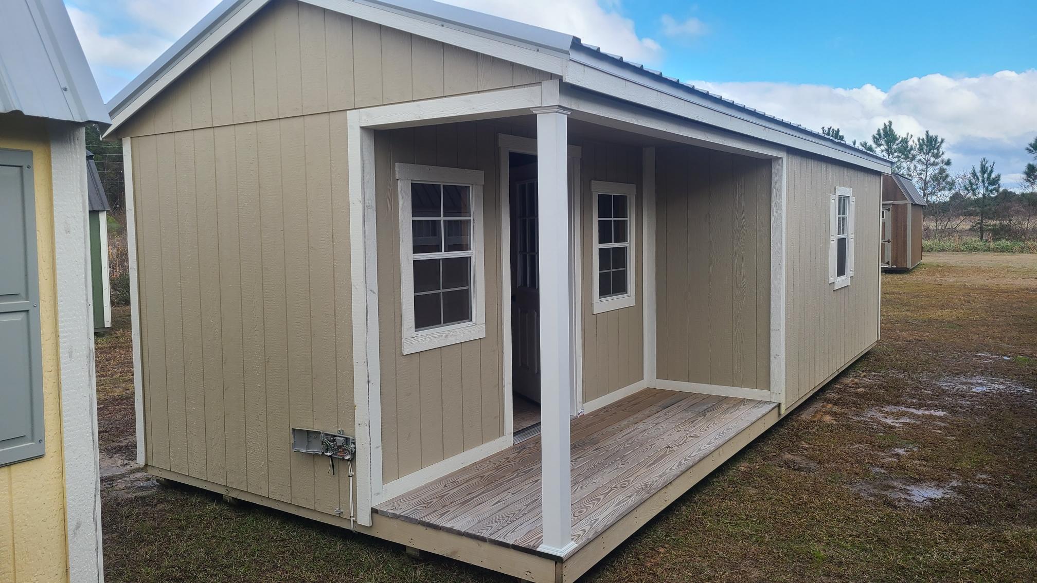 12×28 Corner Porch Cabin (7852)
