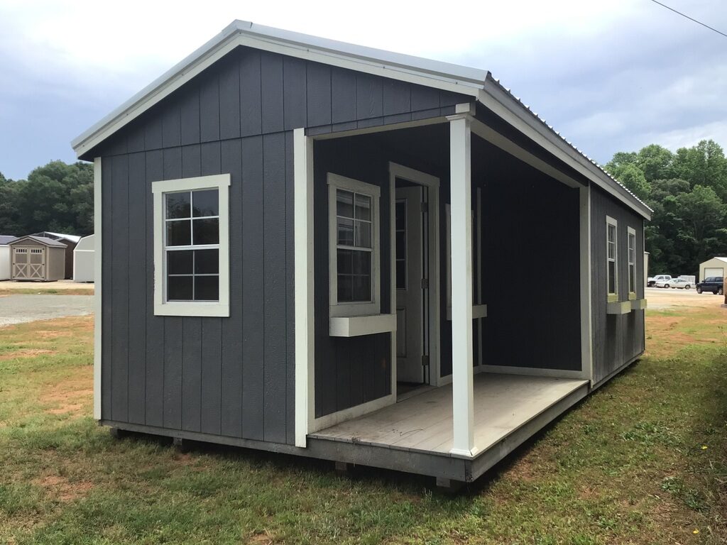 12×28 Corner Porch Cabin (9878)