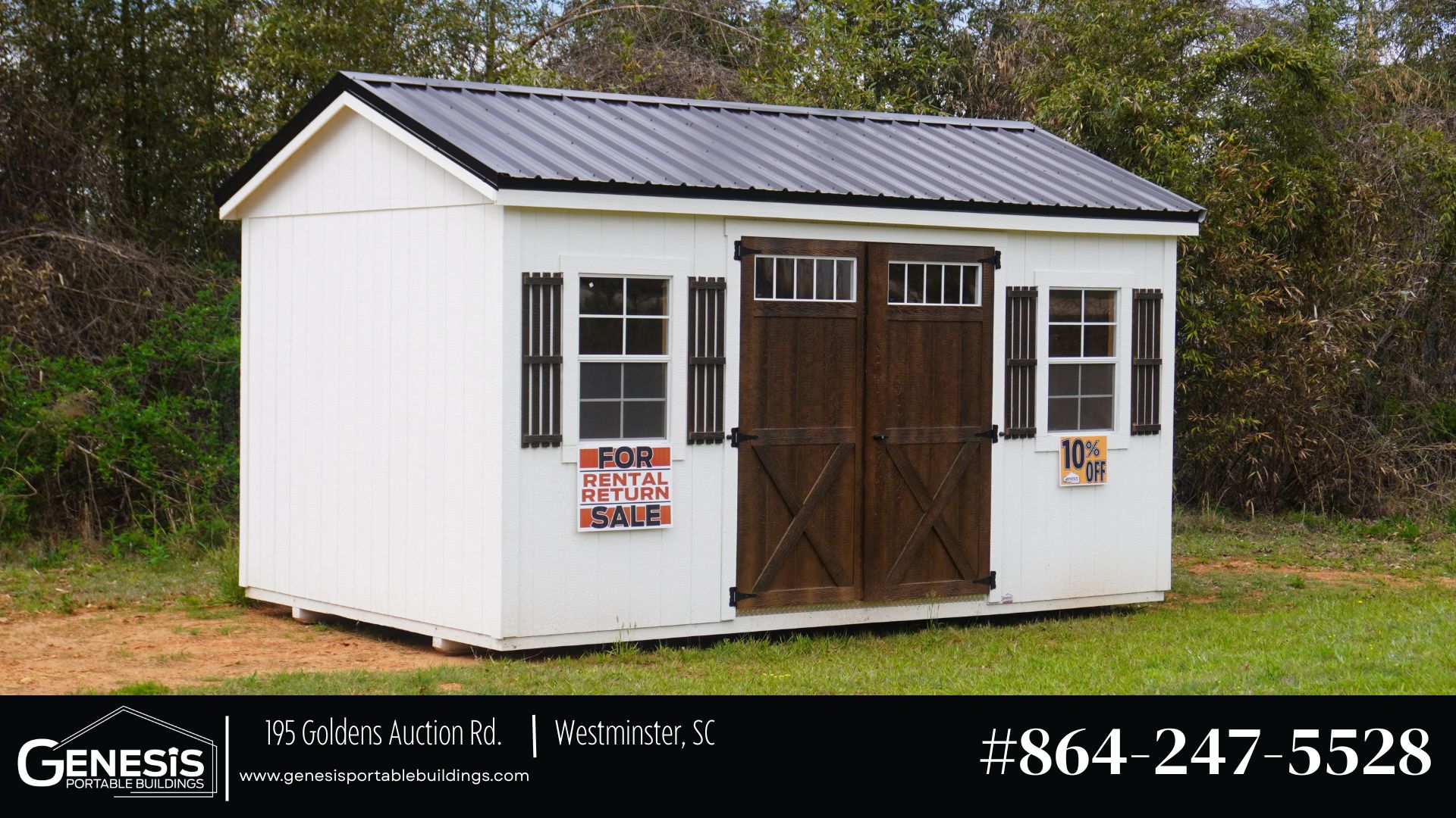 ***REPO*** 10×16 Utility Shed /W Workbench & Electric.